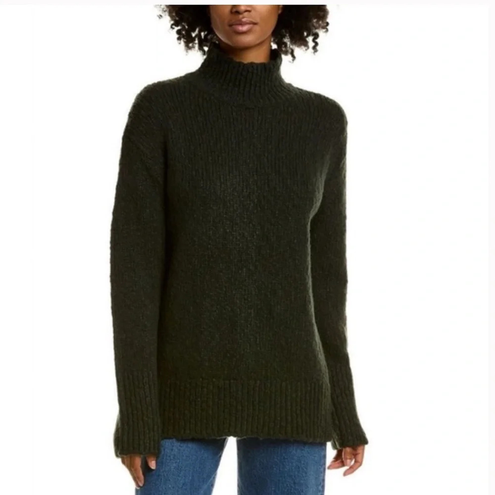 Vince Wool Blend Turtleneck Sweater - Juniper
